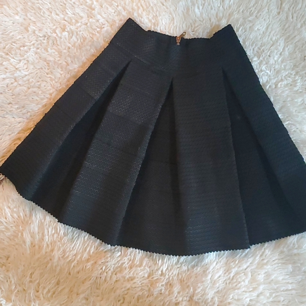 Women's/Jr's Stretchy Black Pleated Skirt Sz S